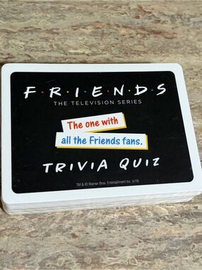 FRIENDS Trivia Quiz Card Pack - Black with White Border